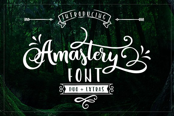 Amastery Font Duo: Script & Hand Lettering for Modern Creatives