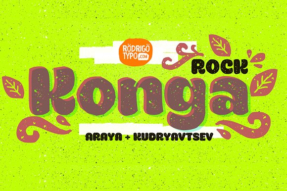Konga Rock: Rough Font with Unique Ornaments