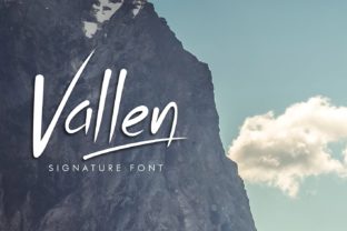 Vallen – An Elegant Hand-Brushed Font for Authentic Design